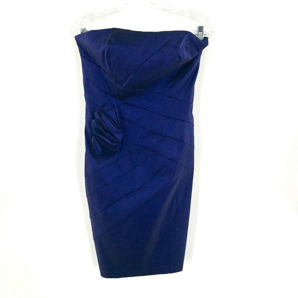 Jessica‎ McClintock Strapless Cocktail Dress Purple